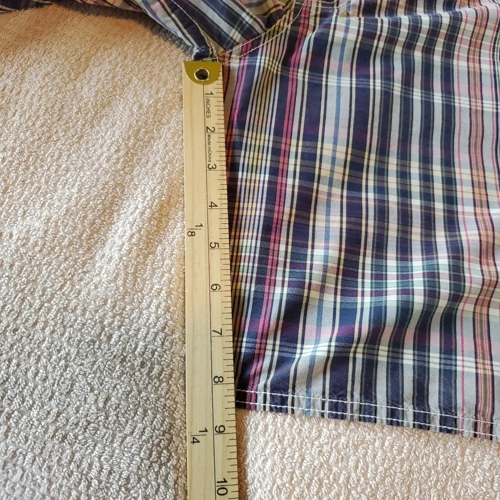 Polo Ralph Lauren Mens‎ Plaid Board Shorts Size 36 Madras Swim Trunks Cargo Navy